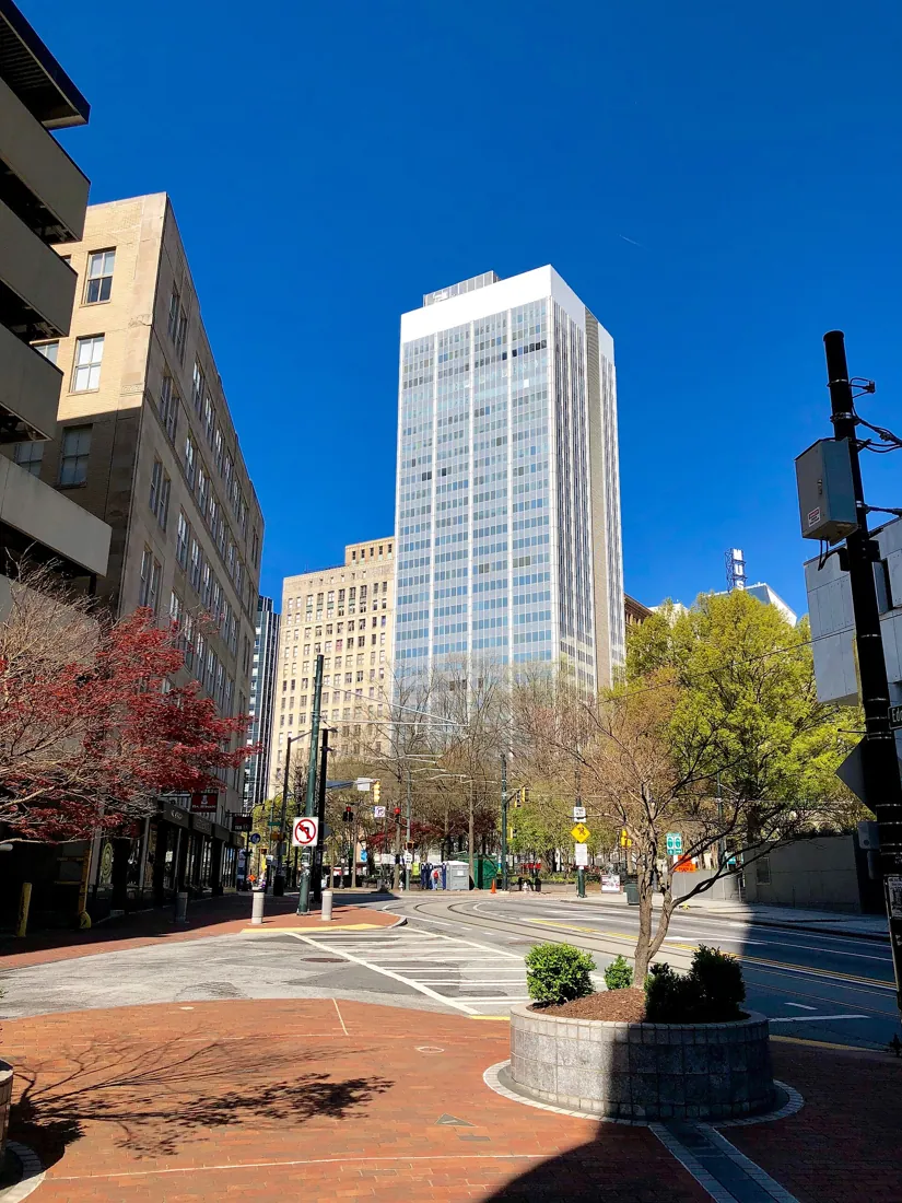 A street-level view of Edgewood Avenue